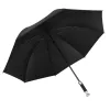 Hengdun's new light luxury metal-handled business long-handled umbrella, reinforced and wind-resistant golf umbrella with black rubber coating for sun protection and all-weather use, straight-handled umbrella, corporate advertising gift umbrella, available for wholesale and customized LOGO details Picture